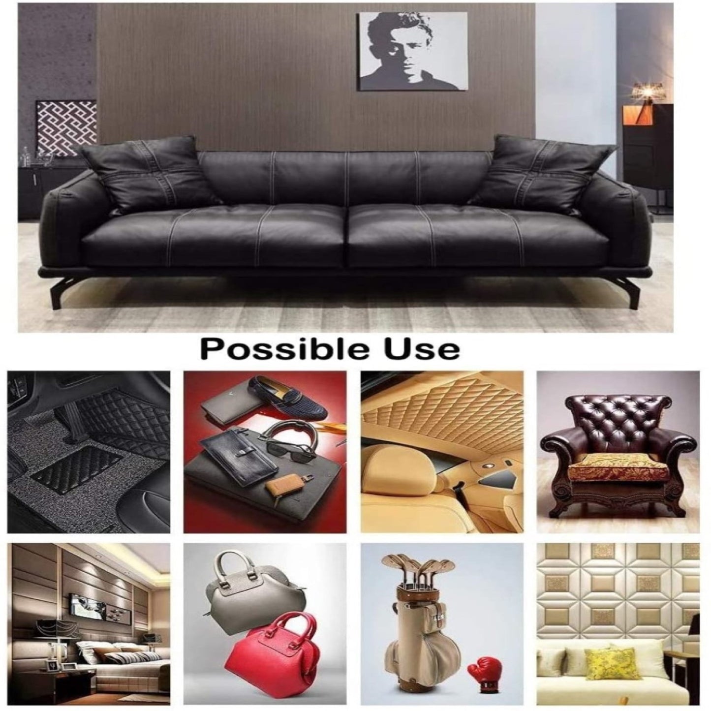 Bowzar Maverick Rexine Leatherette Artificial Leather for Sofa Upholstery Car Interior Home Furnishing