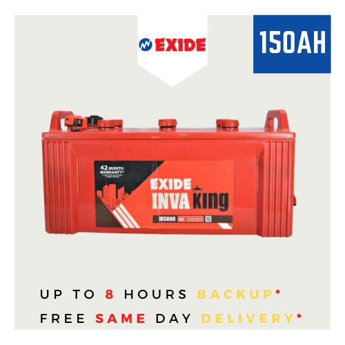 Exide 150Ah Inva King IK5000 Inverter Ups Battery [42 Months Warranty]