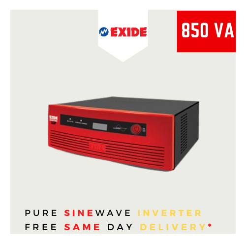 Exide Inverterz GQP850 Sine Wave Inverter 850VA 24 Months Warranty