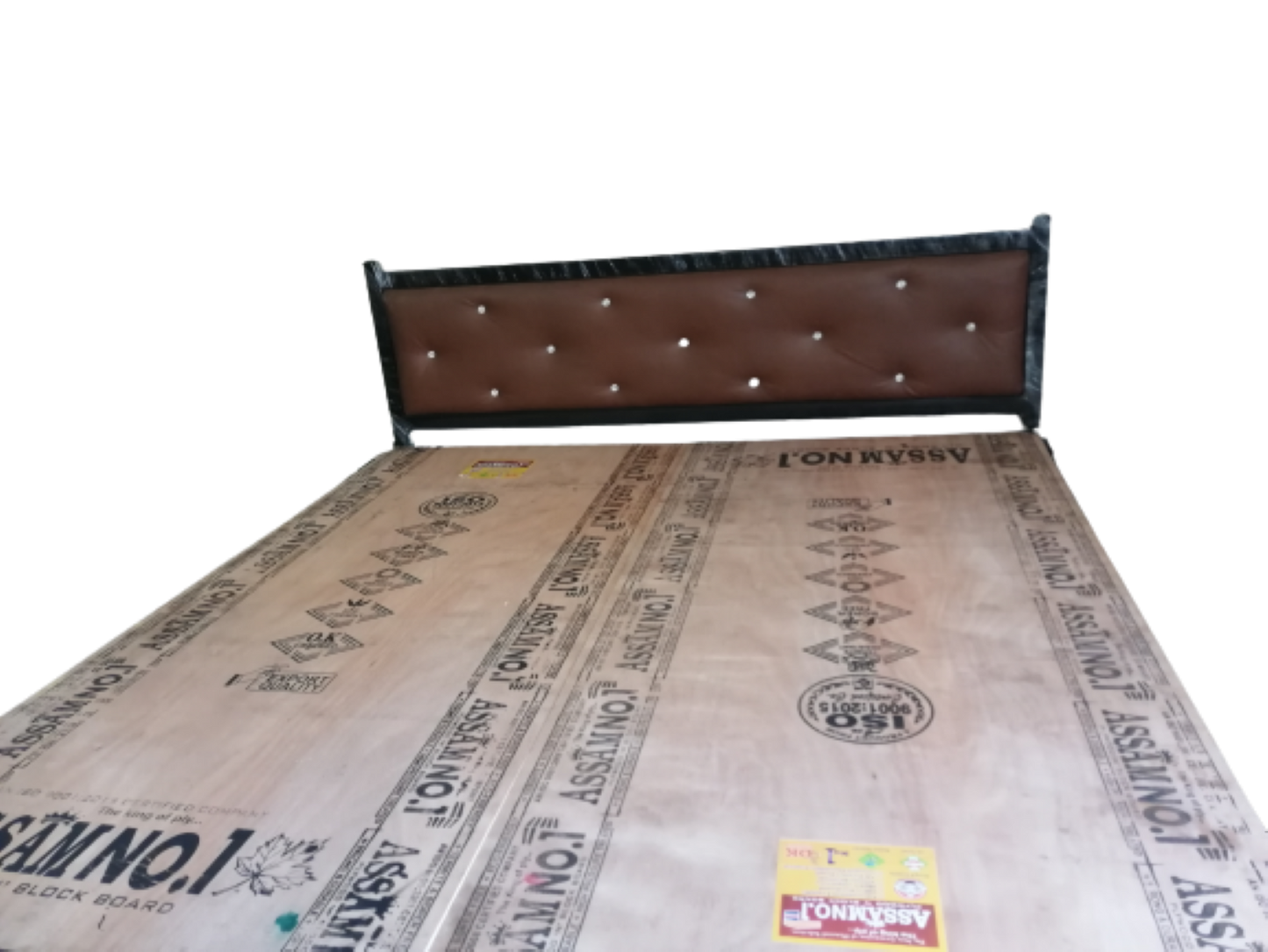Bowzar NM King Size Bed 6X6.5 Feet Metal Bed Heavy Quality Brown