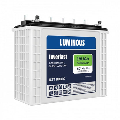 Luminous Inverlast ILTT18060 Tall Tubular Battery 150Ah 60 Month Warranty
