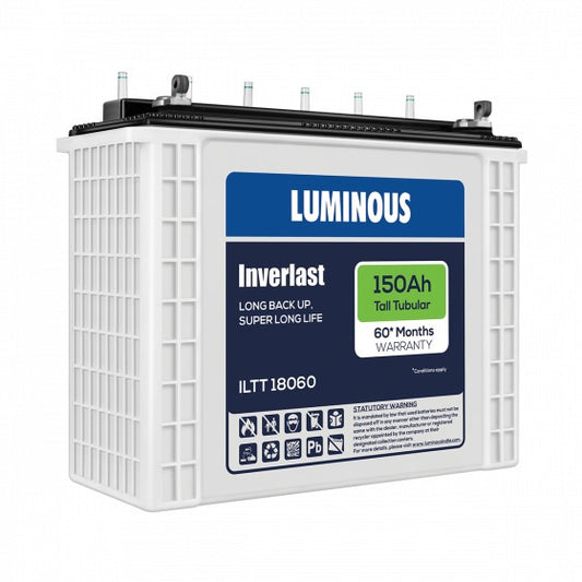 Luminous Inverlast ILTT18060 Tall Tubular Battery 150Ah 60 Month Warranty