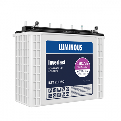 Luminous Inverlast 160Ah ILTT20060 Tall Tubular Inverter Battery 5 Years Warranty