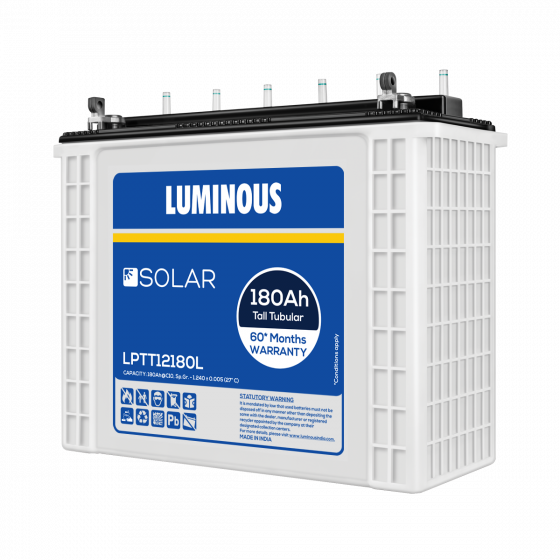 Luminous Solar Battery 180 Ah - LPTT12180L Warranty 60 Months
