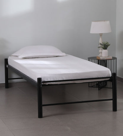 Bowzar Double Size 4X6.5 Feet Simple Minimalistic Metal Bed