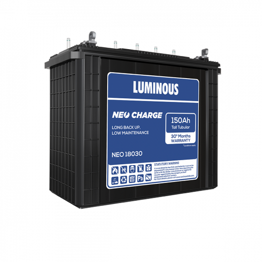 Luminous NEO Charge 18030 Tall Tubular Battery 150Ah Warranty 30 Months