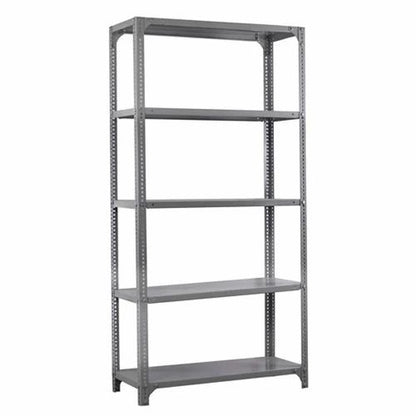 Bowzar Slotted Angle Rack 36X78X15" 5 Shelves 22 Gauge Multipurpose Shelf for Warehouse Shops Kitchen